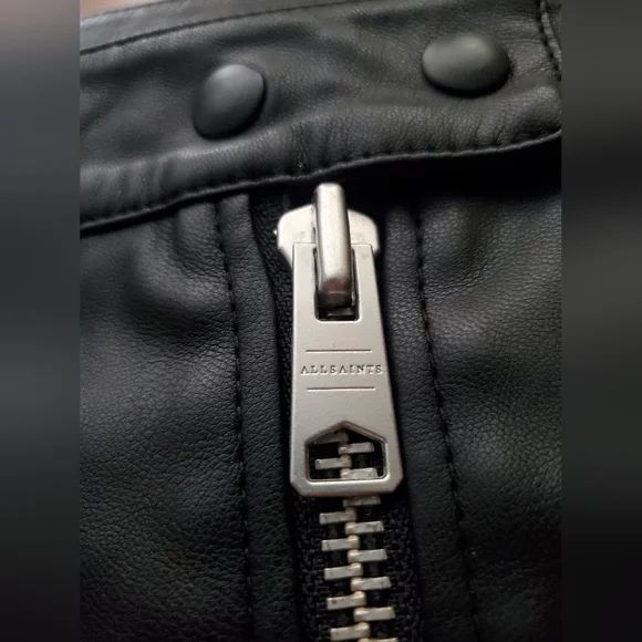 AllSaints - Lena Skirt - Faux Leather - Size 6 - Picture 9 of 10